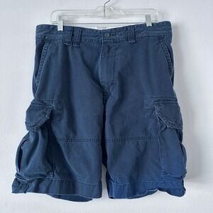 Polo Ralph Lauren Size 35 Mens Navy Blue Cargo Shorts Classic Fit Chino